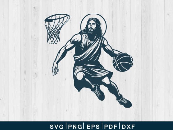 Download Jesus Playing Basketball Svg Vector File - Vector Collection
