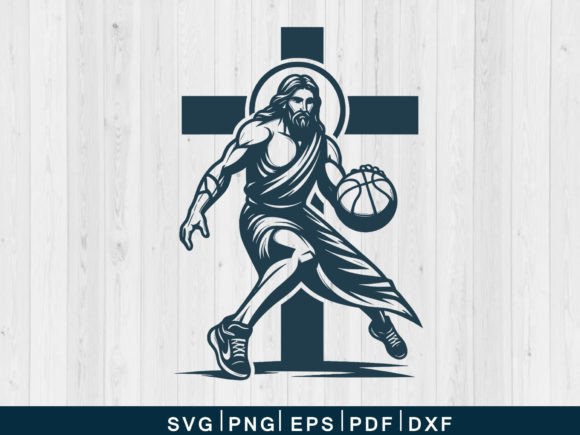 Download Jesus Playing Basketball Svg Vector File - Vector Collection