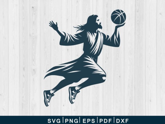 Download Jesus Playing Basketball Svg Vector File - Vector Collection