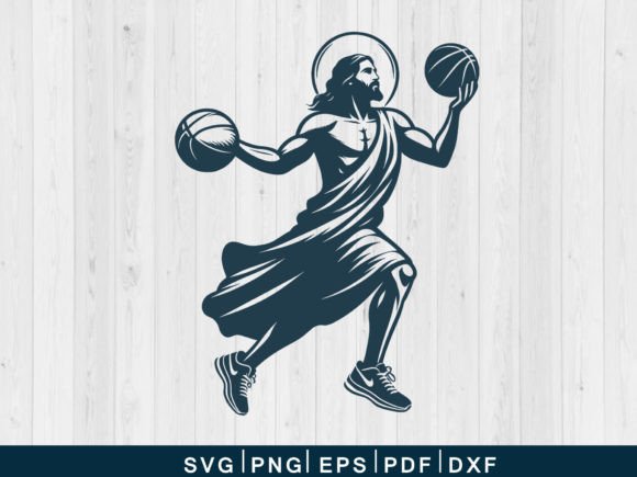 Download Jesus Playing Basketball Svg Vector File - Vector Collection