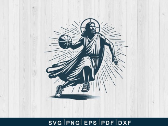 Download Jesus Playing Basketball Svg Vector File - Vector Collection