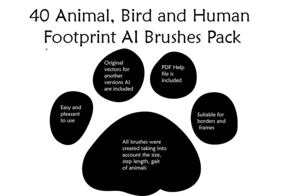 Download 40 Footprints Illustrator Brushes - Premium Resources