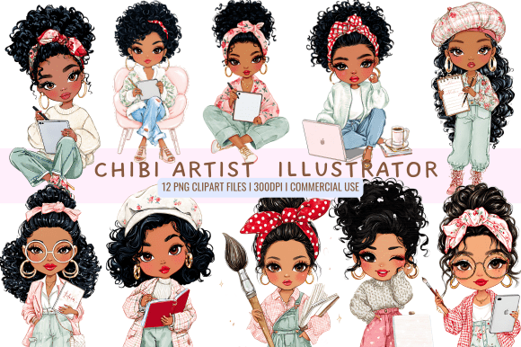 Download Chibi Artist &amp; Illustrator Clipart - Illustrator Collection