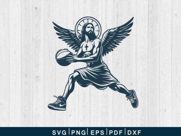 Download Jesus Playing Basketball Svg Vector File - Vector Collection