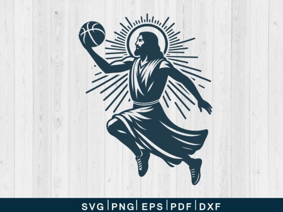 Download Jesus Playing Basketball Svg Vector File - Vector Collection
