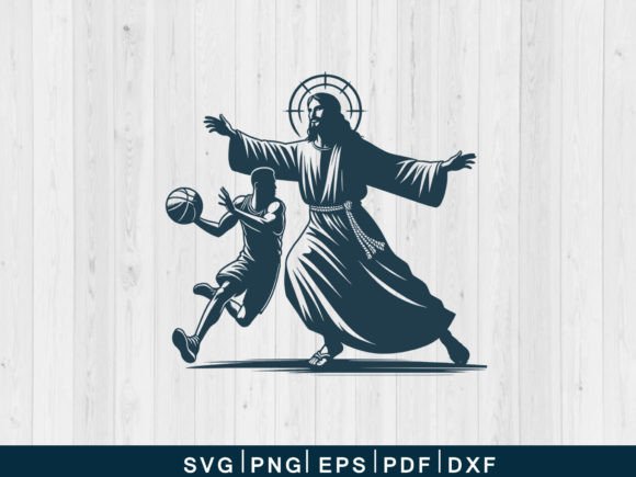 Download Jesus Playing Basketball Svg Vector File - Vector Collection