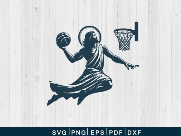 Download Jesus Playing Basketball Svg Vector File - Vector Collection