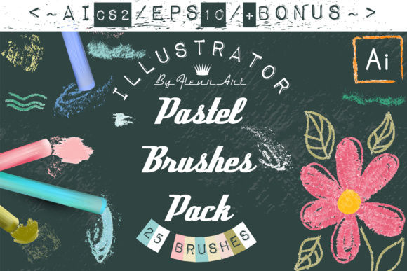 Download Pastel Brushes for Adobe Illustrator - Illustrator Collection