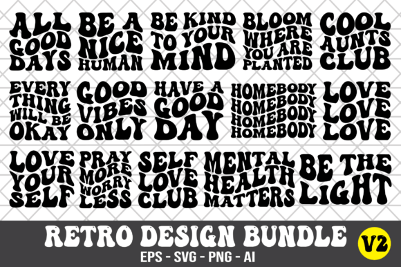 Download Retro Wavy Design Bundle SVG V2 - Premium Resources