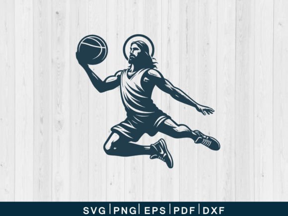 Download Jesus Playing Basketball Svg Vector File - Vector Collection